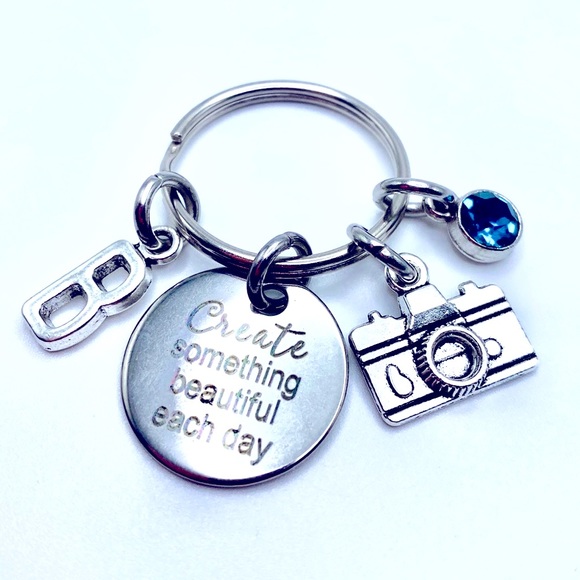 Photographer Keychain Create Something Beautiful Each Day Photography Gi… - Picture 6 of 7